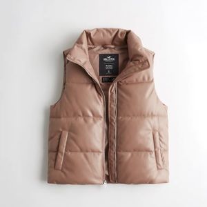 Light brown puffer vest